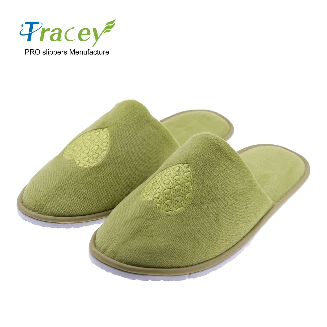 Hot Sale Janpan/Korea High Quality White Wedding Bride Slipper, Soft Plush Indoor Close Toe White Hotel Slippers