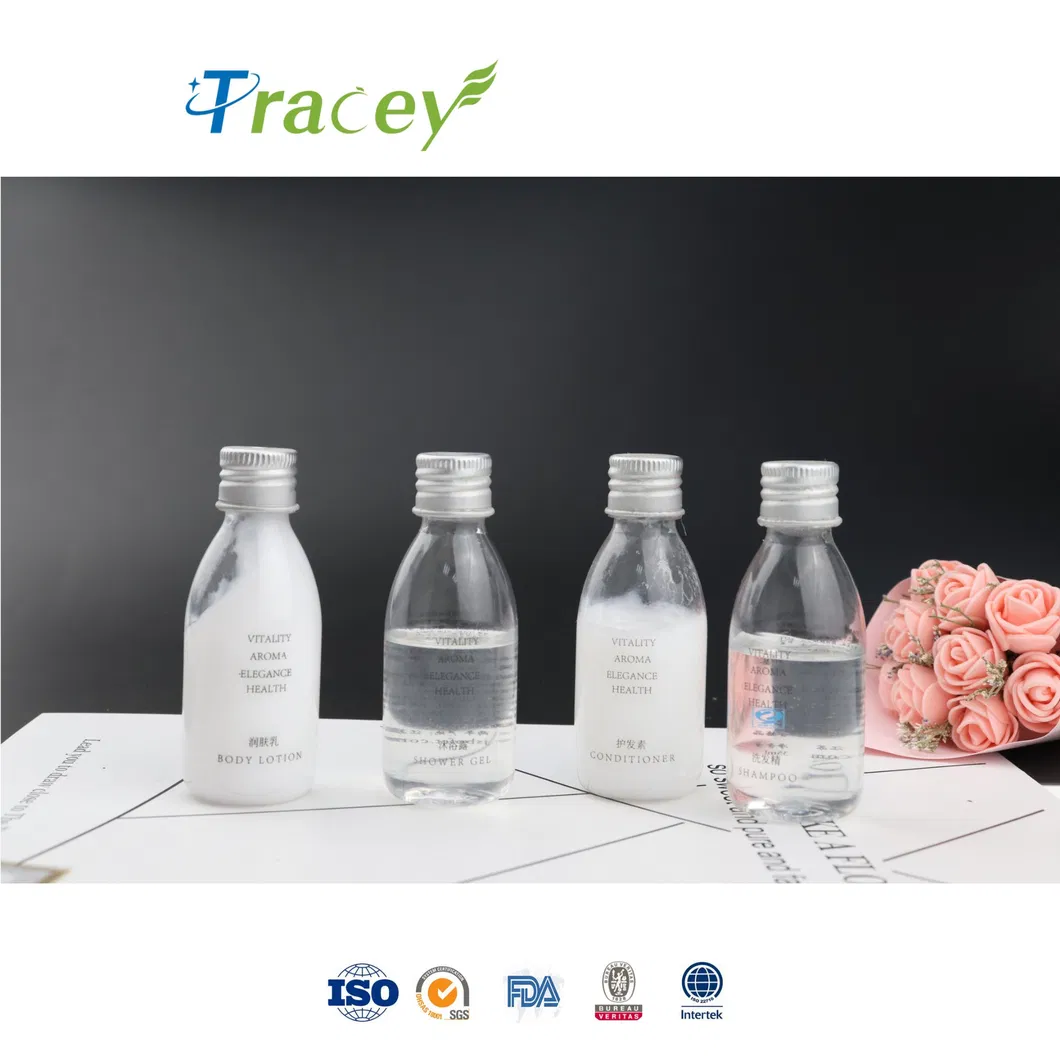 40ml Luxury Hotel Shampoo/Bath&Shower Gel, Customized Crystal Cap Bottled Cosmetic for Travel / Motel Bathroom Toliet Liquid