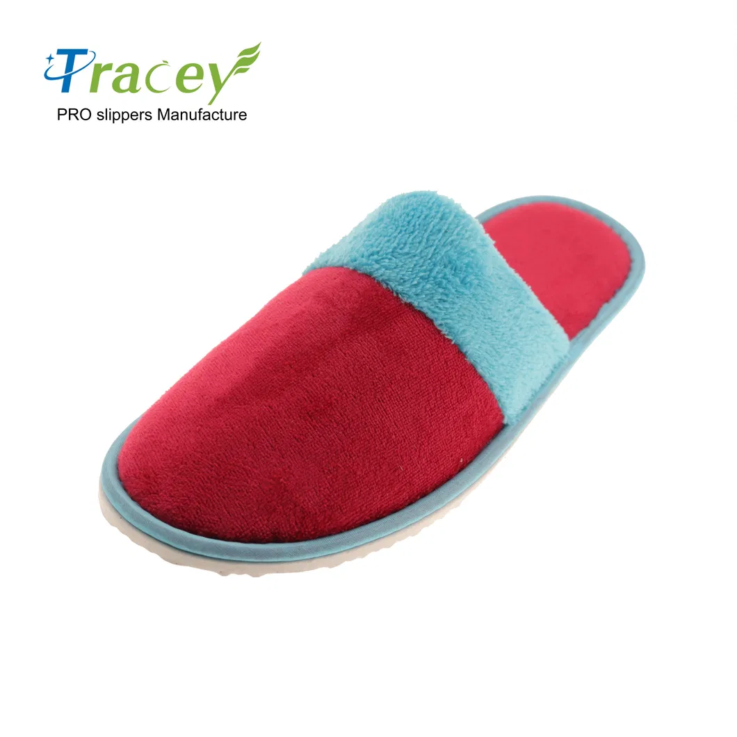 Customized Anti-Slip 100% Cotton White Hotel Disposable Slippers SPA Guests Slipper for Men