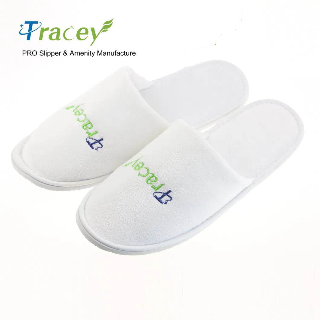 Whole Sales Cheap Price Comfortable Indoor Bedroom White Hotel Disposable Slippers for Hotel Guests Slippers
