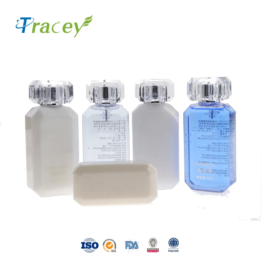 40ml Luxury Hotel Shampoo/Bath&Shower Gel, Customized Crystal Cap Bottled Cosmetic for Travel / Motel Bathroom Toliet Liquid