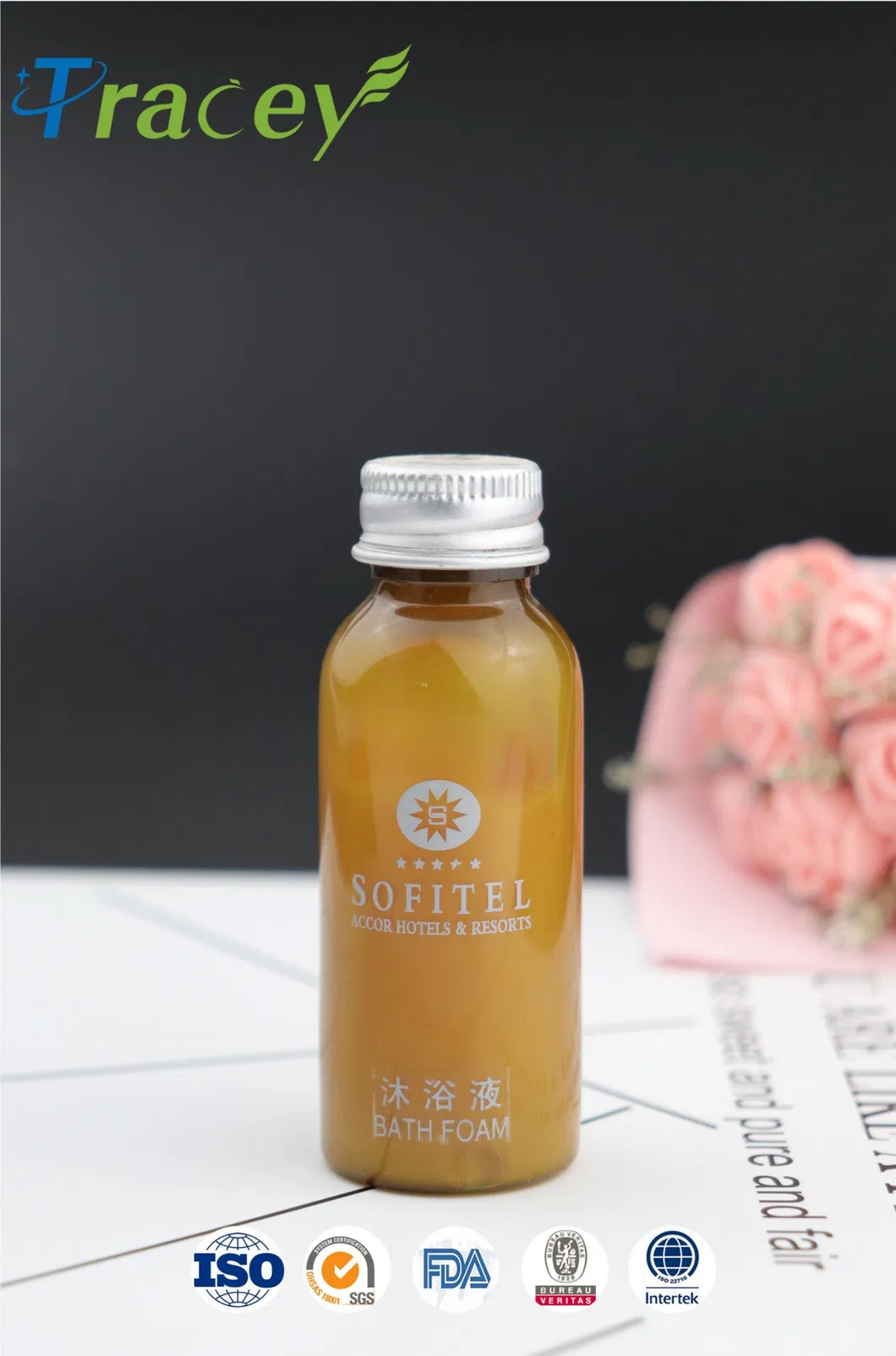 Aluminium Cap Sofitel 5 Star Hotel Shampoo Bottled Filled, High Quality Hotel Shower Gel /Conditioner/Lotion Hotel Amenitiy