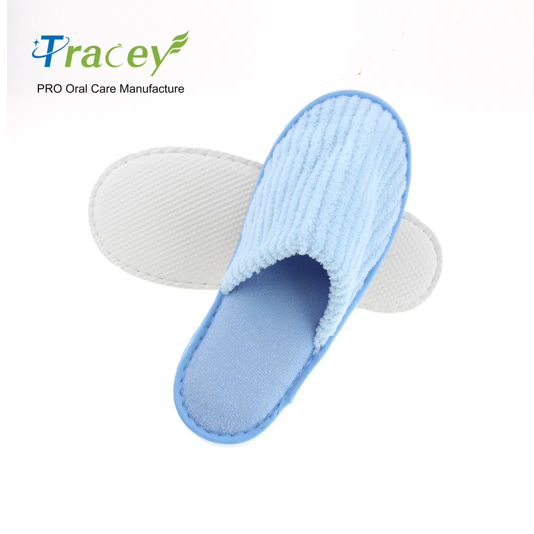 Wholesale Custom Logo Personalized Guest Room Hotel Bathroom Disposable Slippers