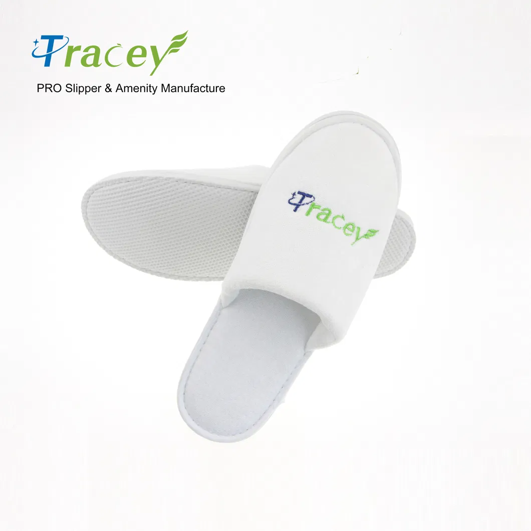 Whole Sales Cheap Price Comfortable Indoor Bedroom White Hotel Disposable Slippers for Hotel Guests Slippers