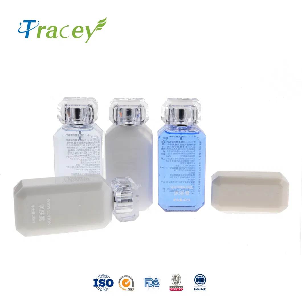 40ml Luxury Hotel Shampoo/Bath&Shower Gel, Customized Crystal Cap Bottled Cosmetic for Travel / Motel Bathroom Toliet Liquid