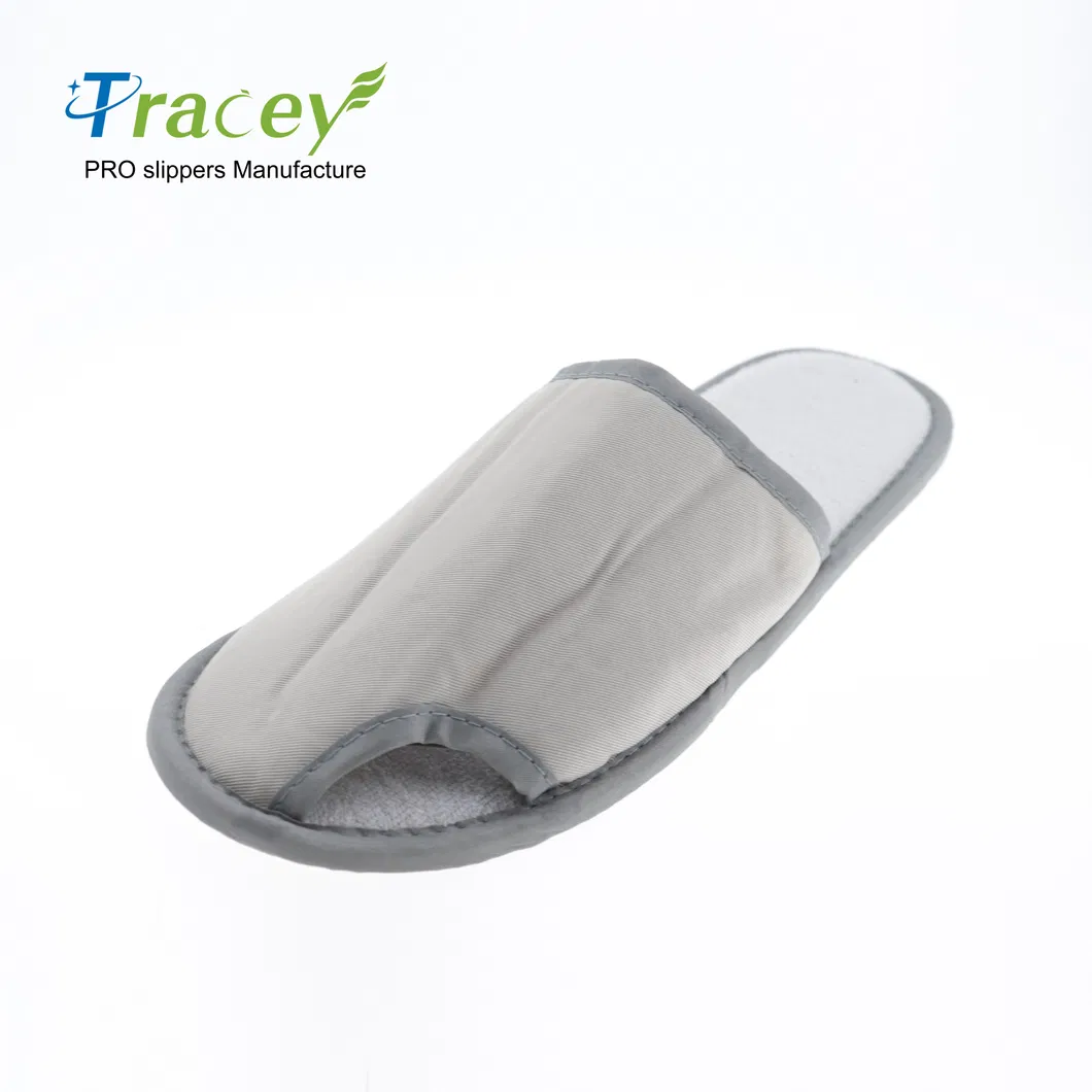 Customized Anti-Slip 100% Cotton White Hotel Disposable Slippers SPA Guests Slipper for Men