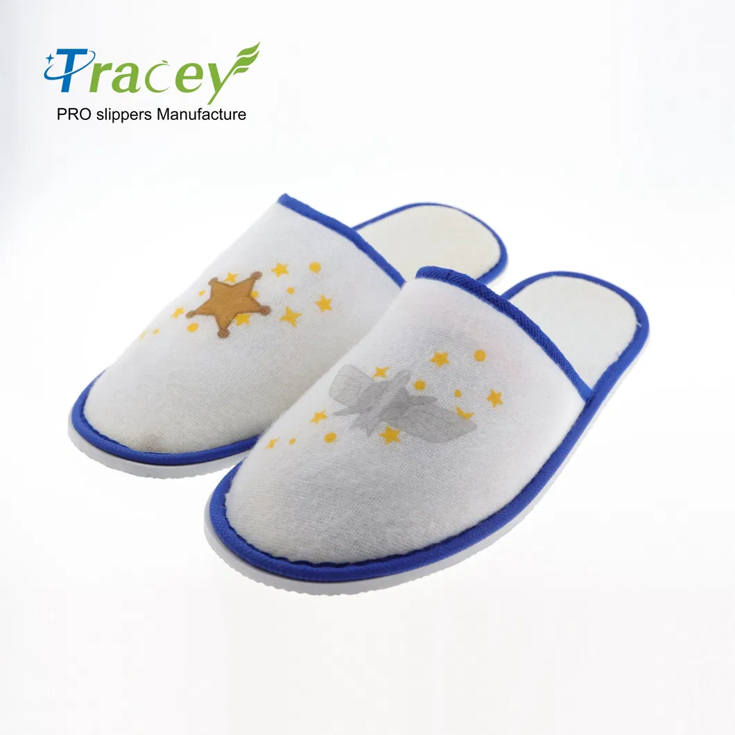 Wholesale Cheap OEM Custom Logo White Washable Hotel Room SPA Guest Disposable Cotton Terry Slippers