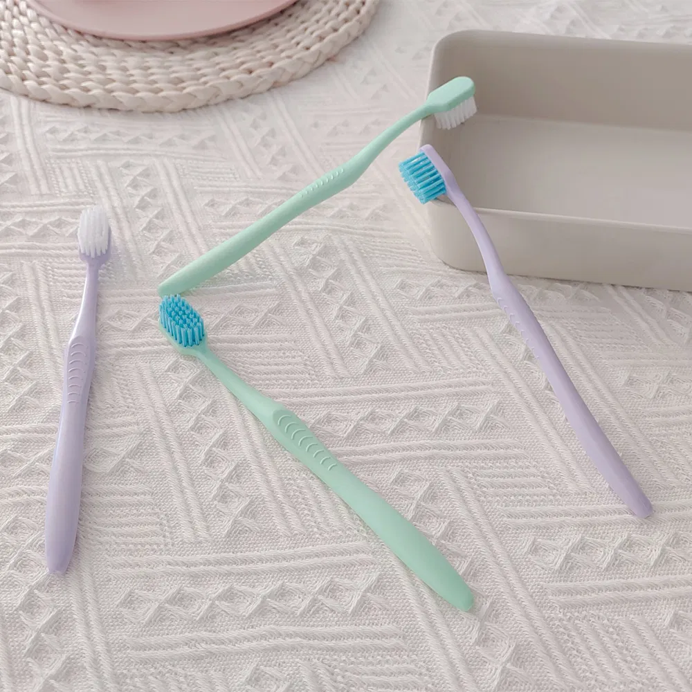 Eco Friendly Hotel Tooth Brush Wheat Straw Handle Material Disposable Toothbrush