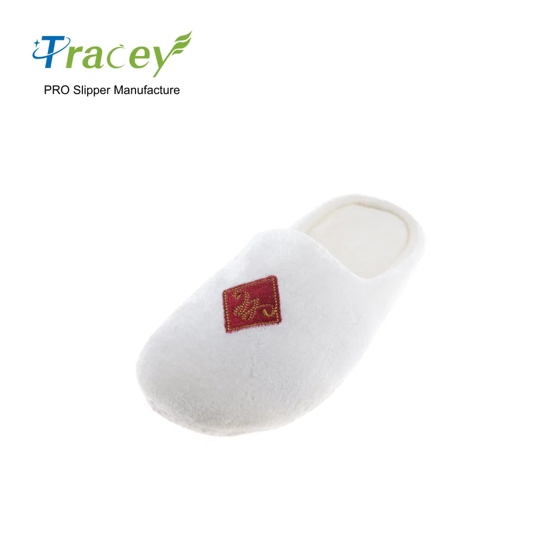 Factory High Quality Custom Bedroom Travel Disposable Terry Women Men Washable Hotel Slippers Shoes