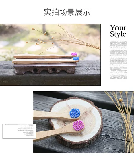 2022 New 100% Biodegradable Eco-Friendly Natural Bamboo Toothbrush for Kids and Adults