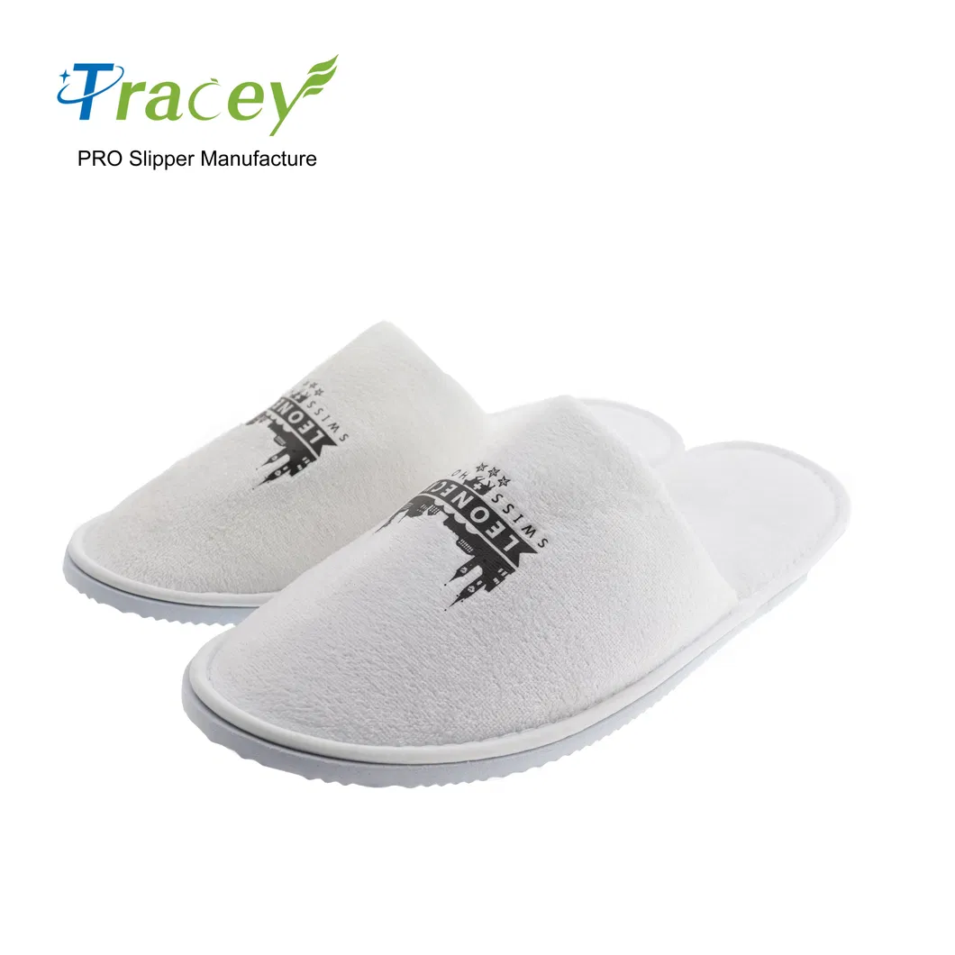 SPA Hospital Hotel Amenities Embroidered Non-Slip Disposable Slipper