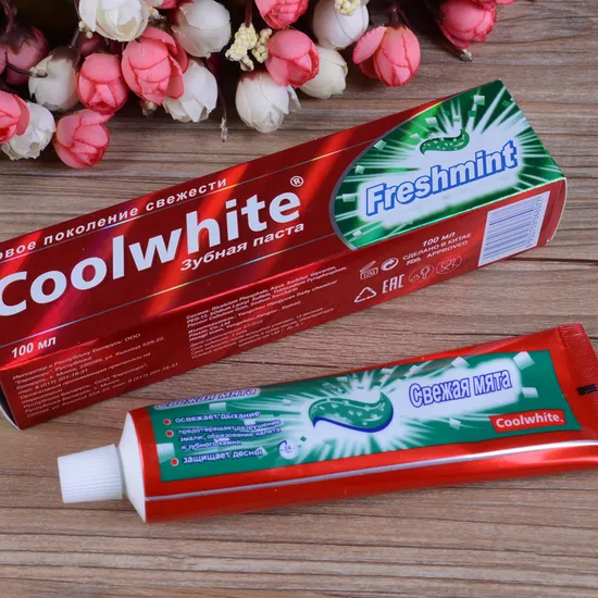 120gr /100ml OEM ODM Coolwhite Toothpaste Frehmint Protect Gum Pasta Dental Whitening Toothpaste Factory