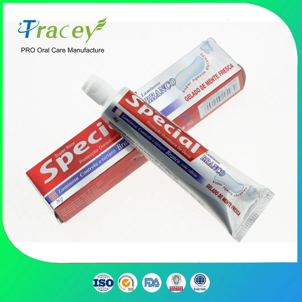 Special Toothpaste for Africa Market Red /Green Blue Crystal Gel Pasta Dental 100gr Shinny Box Pack