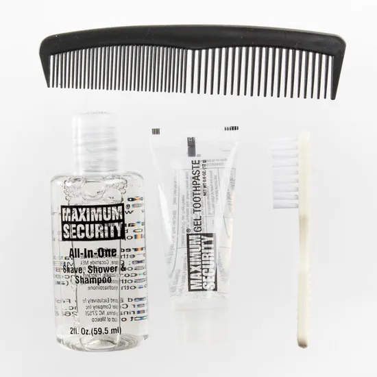 Clear All in One Shower, Shampoo, and Shave, Easy Contraband Inspection Jail Shampoo