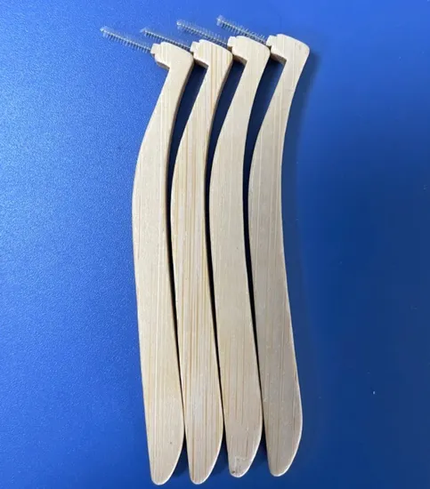 "L "Shape Bamboo Interdentall Brush Factory Biodegradable Wooden Interdentalsticks Dentist Use