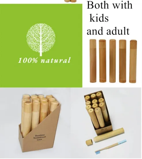 Bamboo Toothbrush Case Eco Friendly 100% Biodegradable Bamboo Travel Case Wooden Toothbrush Case Travel Pack