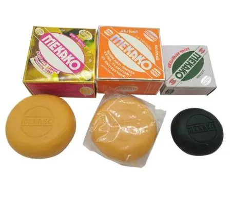 Mekako Soap 100gr/200gr Round Black Soap Bar Savon Box Soap Antibacterial Antiseptic Soap Bar