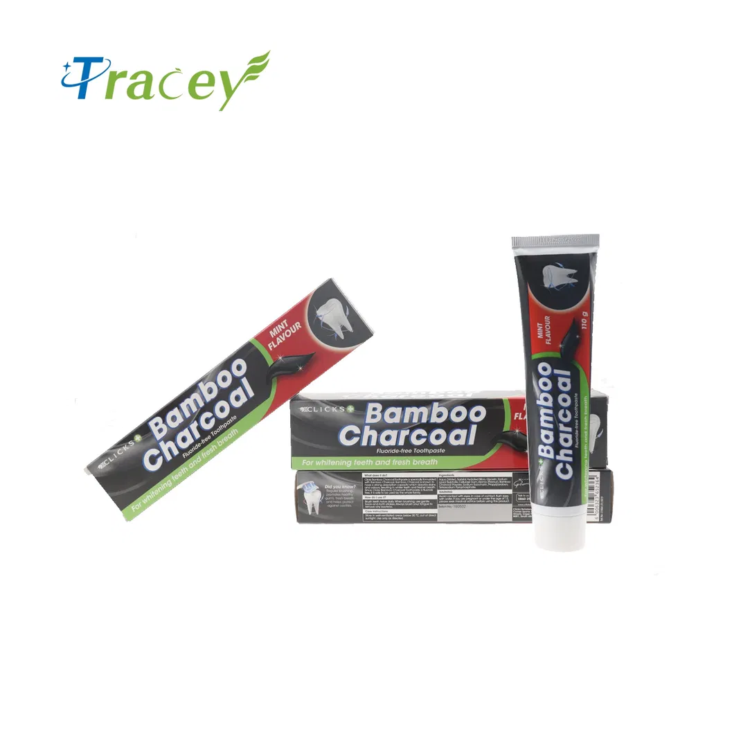 Natural Whitening Bamboo Toothpaste Charcoal Cleansing Oral Care Toothgel with Mint Flavour