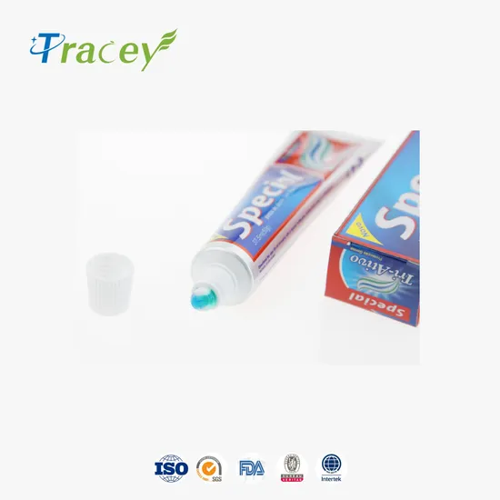 Special Herbal Double Color Mint Fluoride Toothpaste Angola /Atc Toothpaste Factory