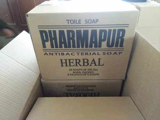 200gr Pharma Bath Toliet Soap Bar with Paper Pack Antimicrobial Savon Bar Soaps Herbal Total Soaps