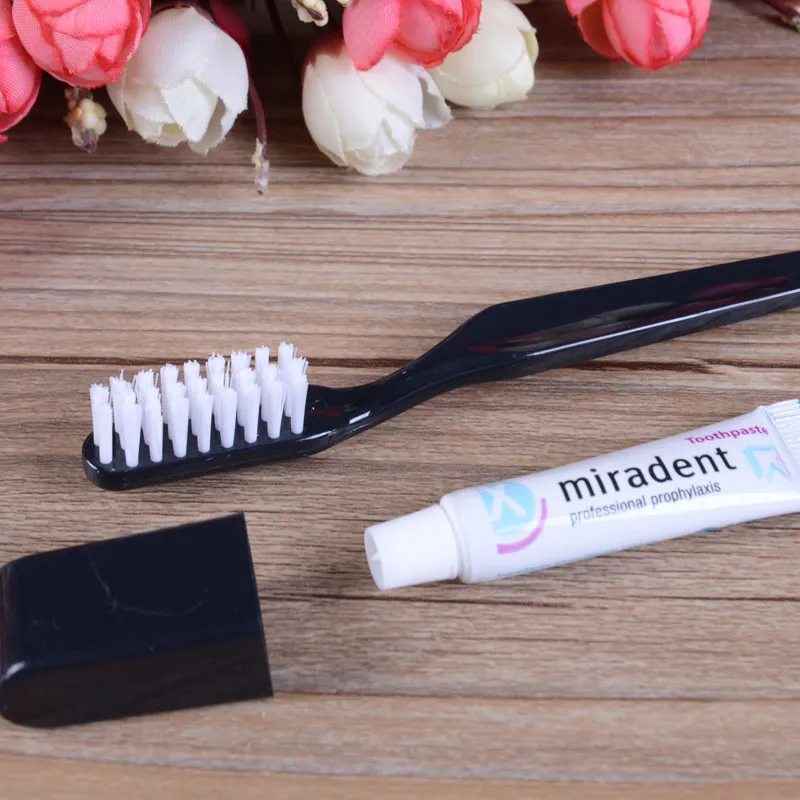 Cheap Factory Price Dental Kit Toothbrush+Miradent Toothpaste Travel Dispsoable Hotel Oral Care Toothbrush Kits