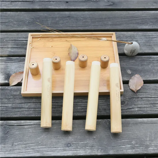 2022 Eco-Friendly Bamboo Case Bamboo Toothbrush Tube Used in Travel Packing Bamboo Toothbrush