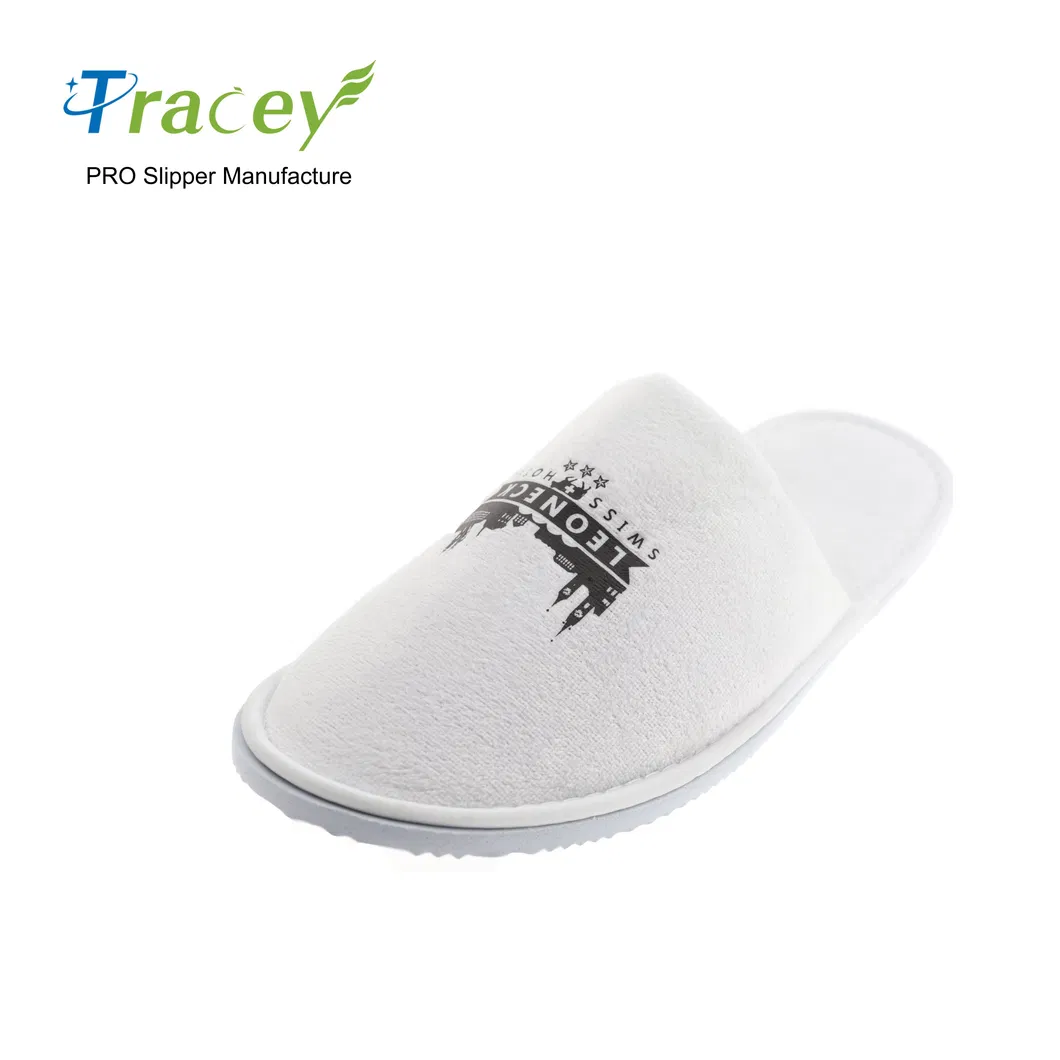 SPA Hospital Hotel Amenities Embroidered Non-Slip Disposable Slipper
