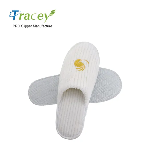 Factory Personalized Hotel Supplies Bathroom Slippers Closed Toe Linen Disposable Hotel Slipper