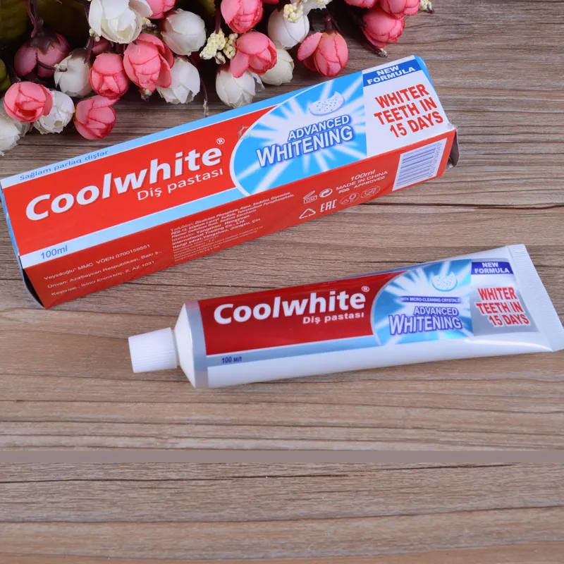 120gr /100ml OEM ODM Coolwhite Toothpaste Frehmint Protect Gum Pasta Dental Whitening Toothpaste Factory