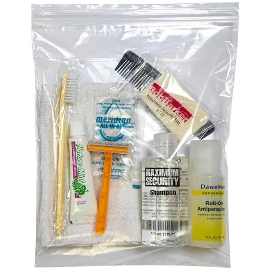 Clear All in One Shower, Shampoo, and Shave, Easy Contraband Inspection Jail Shampoo