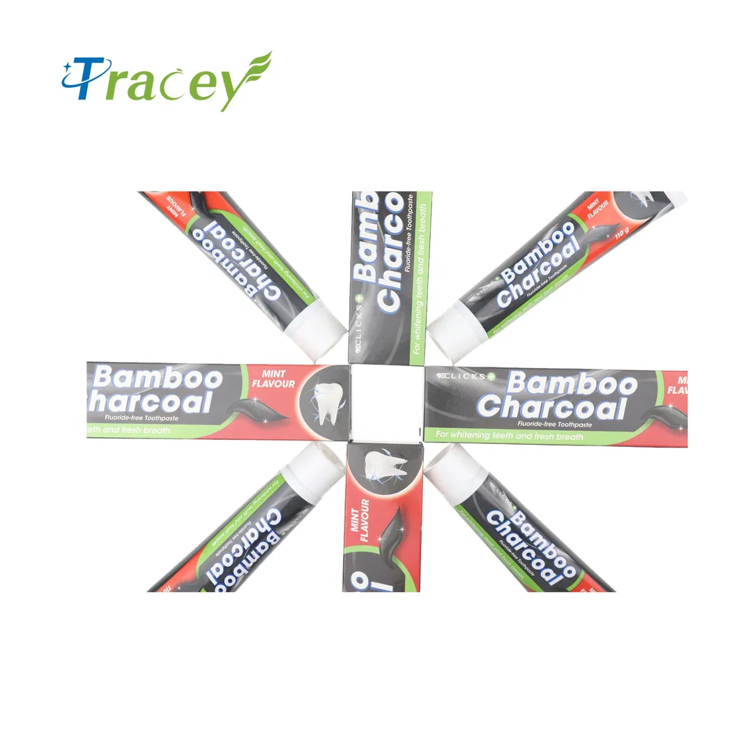 Natural Whitening Bamboo Toothpaste Charcoal Cleansing Oral Care Toothgel with Mint Flavour