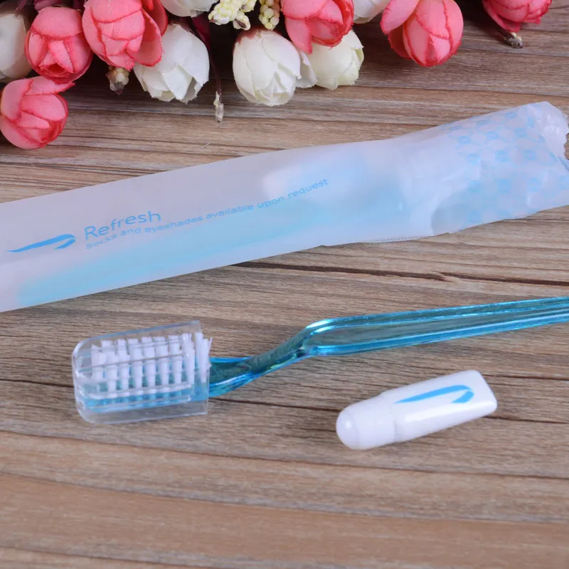 Emirates Fly Airlines Toothbrush Kids Fold Portable Travel Disposable Toothbrush with Small Mini Toothpaste