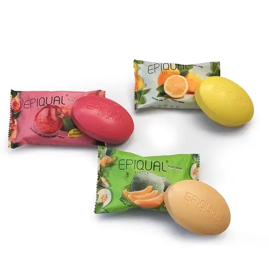 Colorful 75gr OEM Soap Toliet Bath Body Soap Customized Fruit Flower Beauty Soap Savon Jabon for South America Market