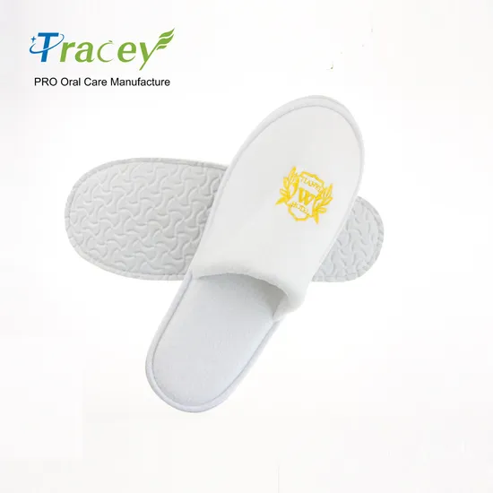 Wholesale Custom Cheap White Waffle Disposable EVA SPA Hotel Slippers