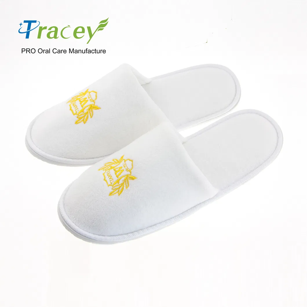 OEM 5 Star Luxury Eco-Friendly Disposable Biodegradable Bedroom Travel SPA Airline Linen Hotel Slippers