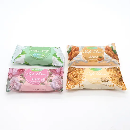 125gr Almond Beauty Soap / Fruit Bath Body Soap Bar Customized Jabon for South American Savon Bar Factory