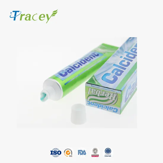 Special Herbal Double Color Mint Fluoride Toothpaste Angola /Atc Toothpaste Factory