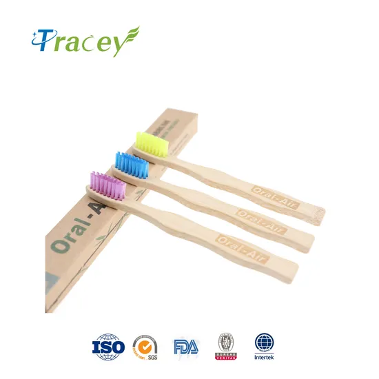 2021 Natural Soft Castor Oil Bristle Biodegradable Wooden Bamboo Toothbrush 4 Sets Packed Amazon Hot Selling New Arrivals