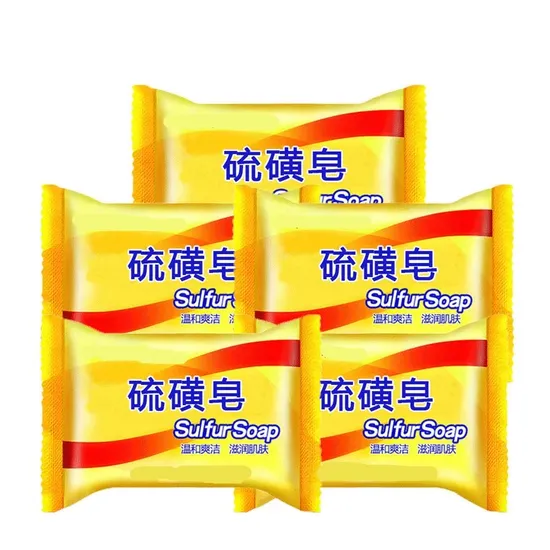 Sulfur Soap Clean Skin Soap Bath Facial Sulphur Soap Anti-Bacterial Acarid Kiling Toliet Soap Jabon Savon Anti-Acne