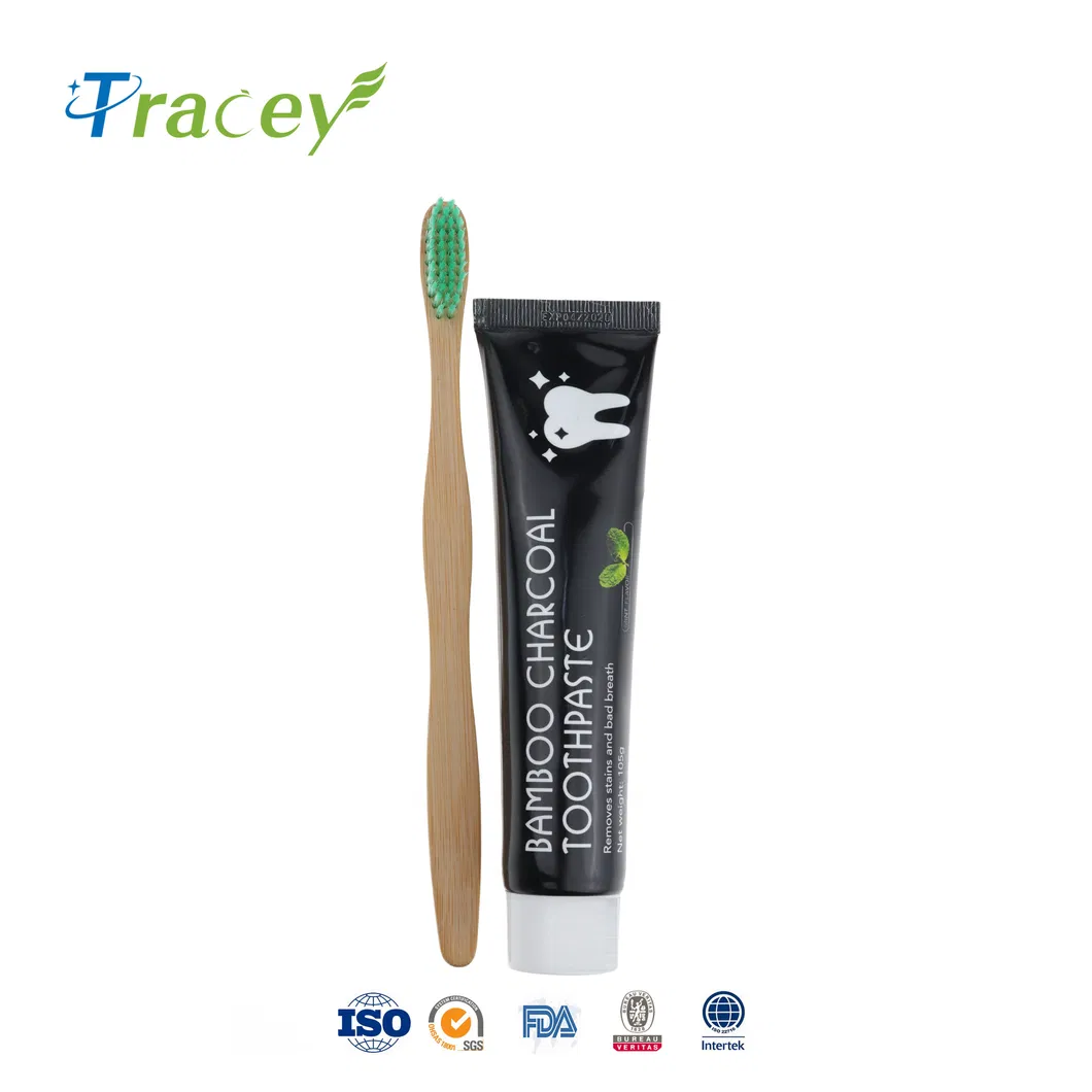 Natural Whitening Bamboo Toothpaste Charcoal Cleansing Oral Care Toothgel with Mint Flavour