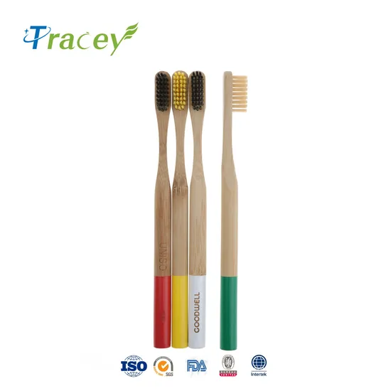 Bamboo Joint Shap Toothbrush /Eco-Friendly Bamboo Neck Toothbrush with Charcoal Bristle
