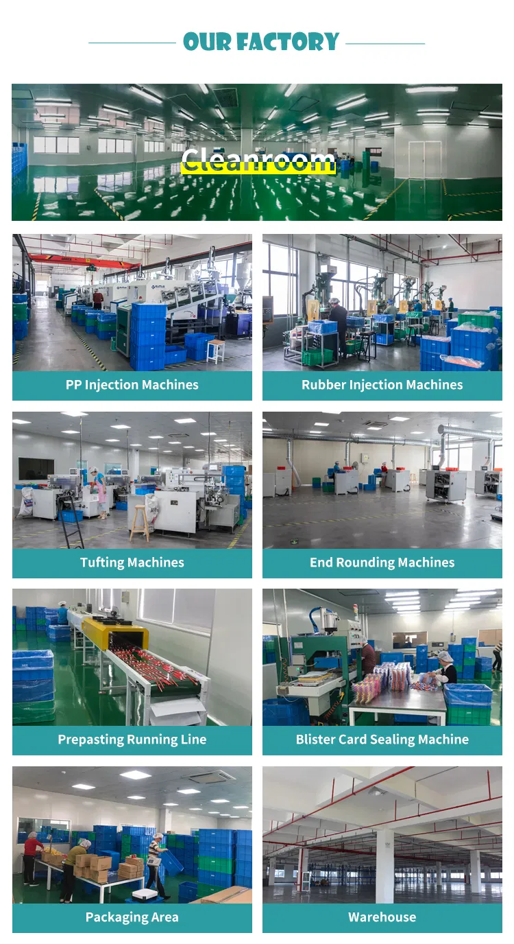 Wholesale plastic manual oral care toothbrush manufacturers custom blister packaging travel home tooth brush