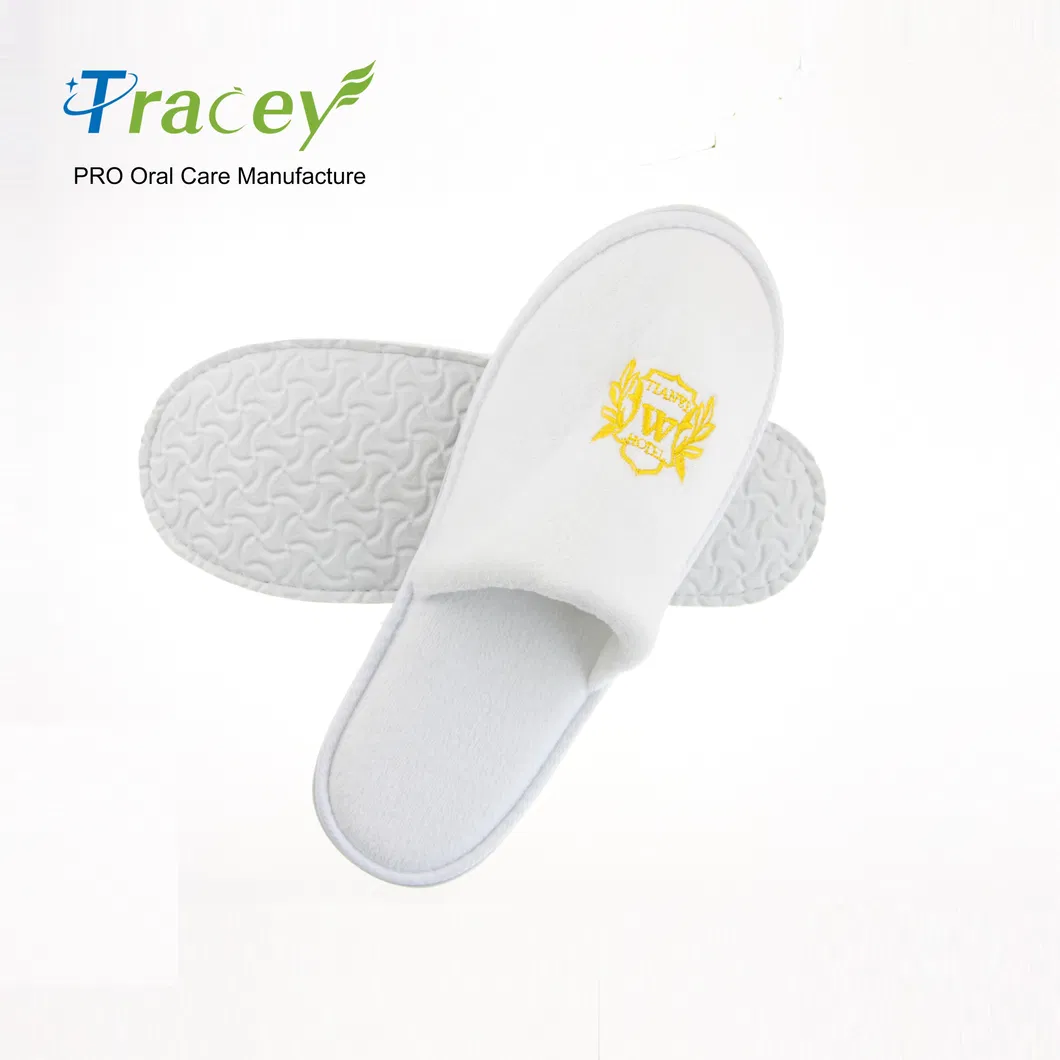 OEM 5 Star Luxury Eco-Friendly Disposable Biodegradable Bedroom Travel SPA Airline Linen Hotel Slippers
