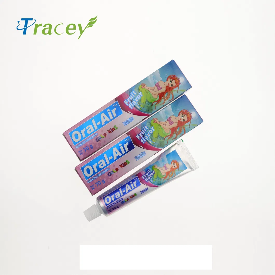 Oral-Air 70gr Kids Child Baby Gel Toothpaste Dentifrice Strawberry Bubble Gum Fruit Flavour Toothpaste Manufacture