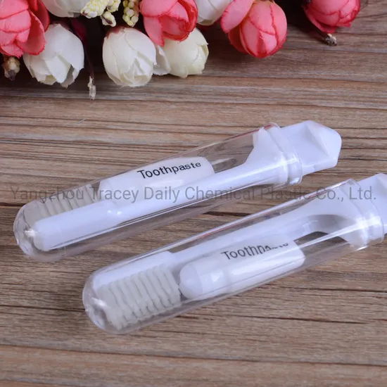 Emirates Fly Airlines Toothbrush Kids Fold Portable Travel Disposable Toothbrush with Small Mini Toothpaste