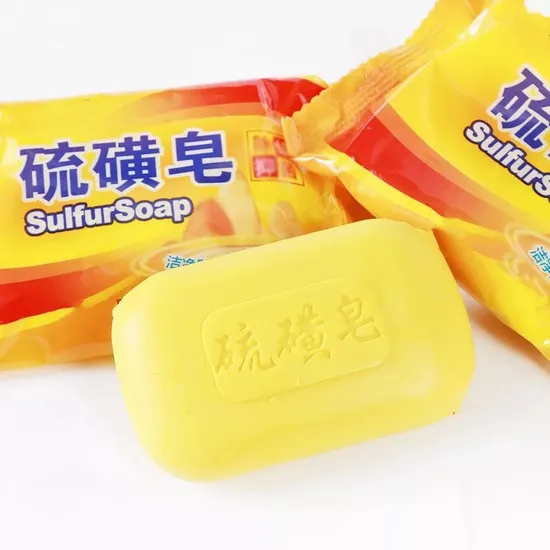 Sulfur Soap Clean Skin Soap Bath Facial Sulphur Soap Anti-Bacterial Acarid Kiling Toliet Soap Jabon Savon Anti-Acne