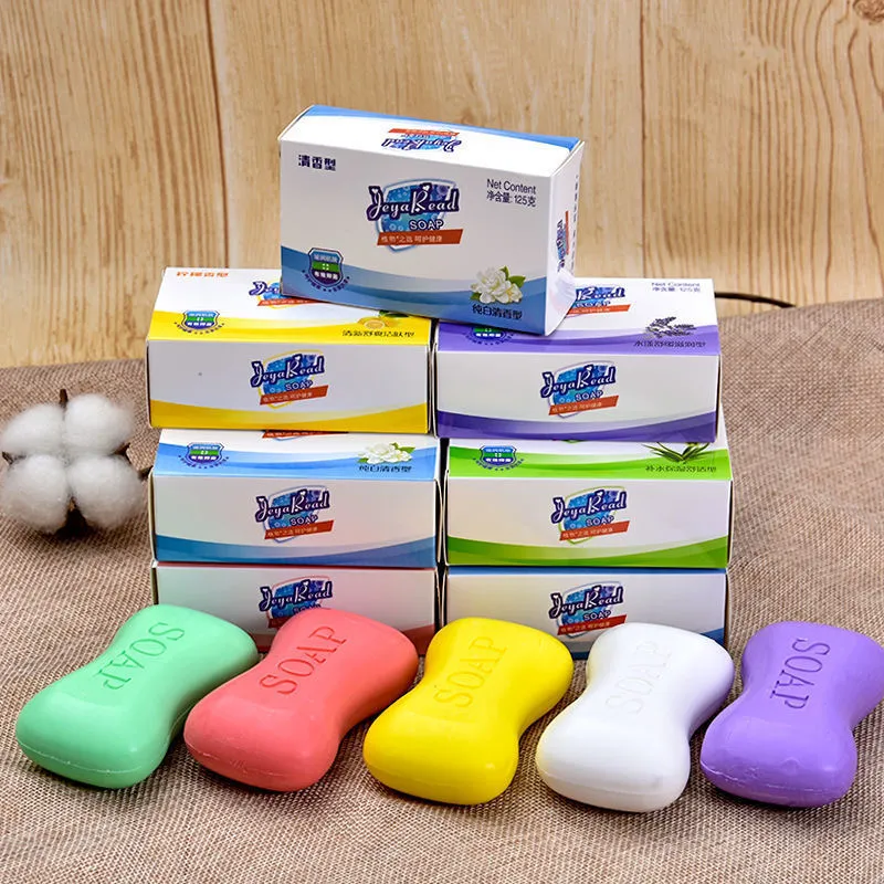 125gr Box Pack High Quality Nourishing Moisture Soap Jabon Savon 5 Flavour Lemon/Rose/Lavender/Gardenia Flower Flavour Bath Toliet Body Facial Soap Factory