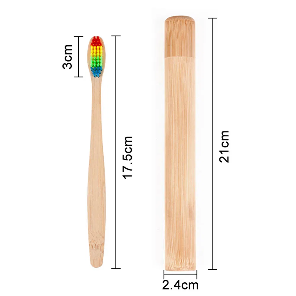 2022 Eco-Friendly Bamboo Case Bamboo Toothbrush Tube Used in Travel Packing Bamboo Toothbrush