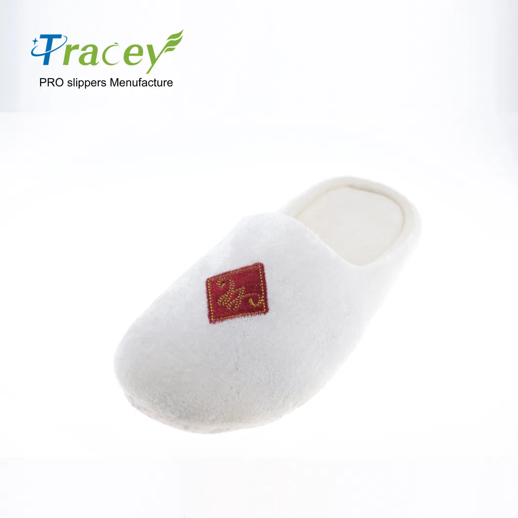 Custom Logo Five-Star Household Coral Fleece Slippers Disposable Slippers Hotel Slippers