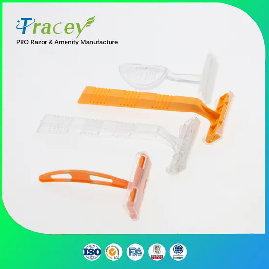Clear Thumbprint Razor / Singel Blade Max Security Shave Razor /Jail Prison Orange Clear Razor